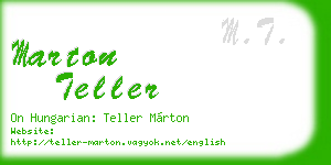 marton teller business card